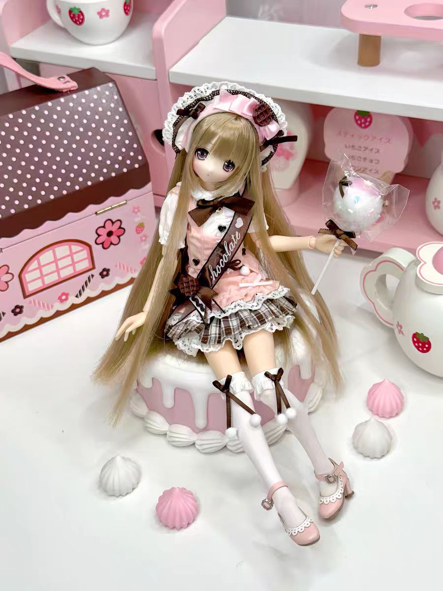 Coco Song Tea Party azone/ob22 in stock cute lolita special 6-point BJD baby clothes (pink)