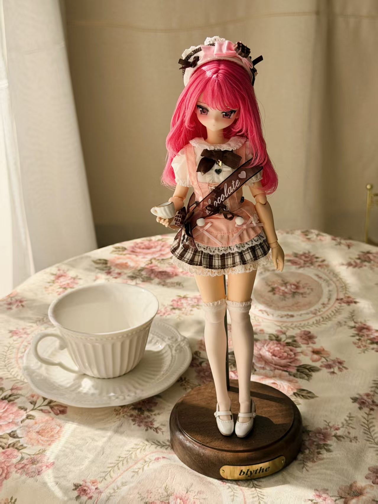 Coco Song Tea Party azone/ob22 in stock cute lolita special 6-point BJD baby clothes (pink)