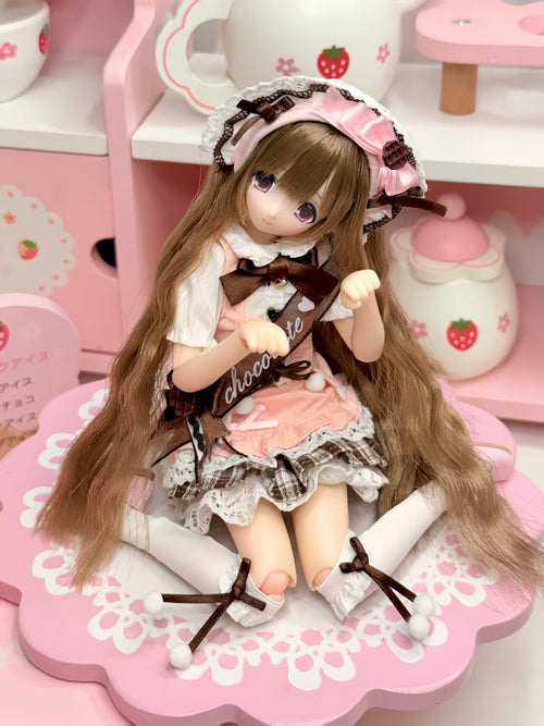 Coco Song Tea Party azone/ob22 in stock cute lolita special 6-point BJD baby clothes (pink)