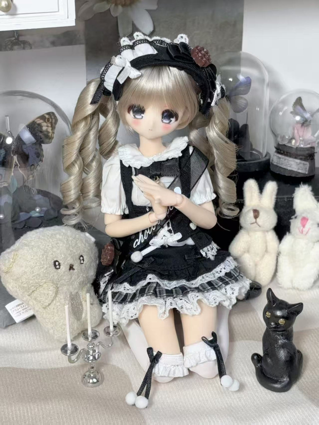 Antique Street Little Bear | Azone/ob22 Cute Lolita Special 6BJD Baby Clothes (Black)