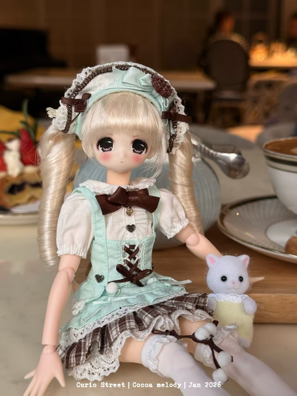 Antique Street Bear | azone/ob22 Cute Lolita Special 6bjd Baby Clothes (Menthol Green)