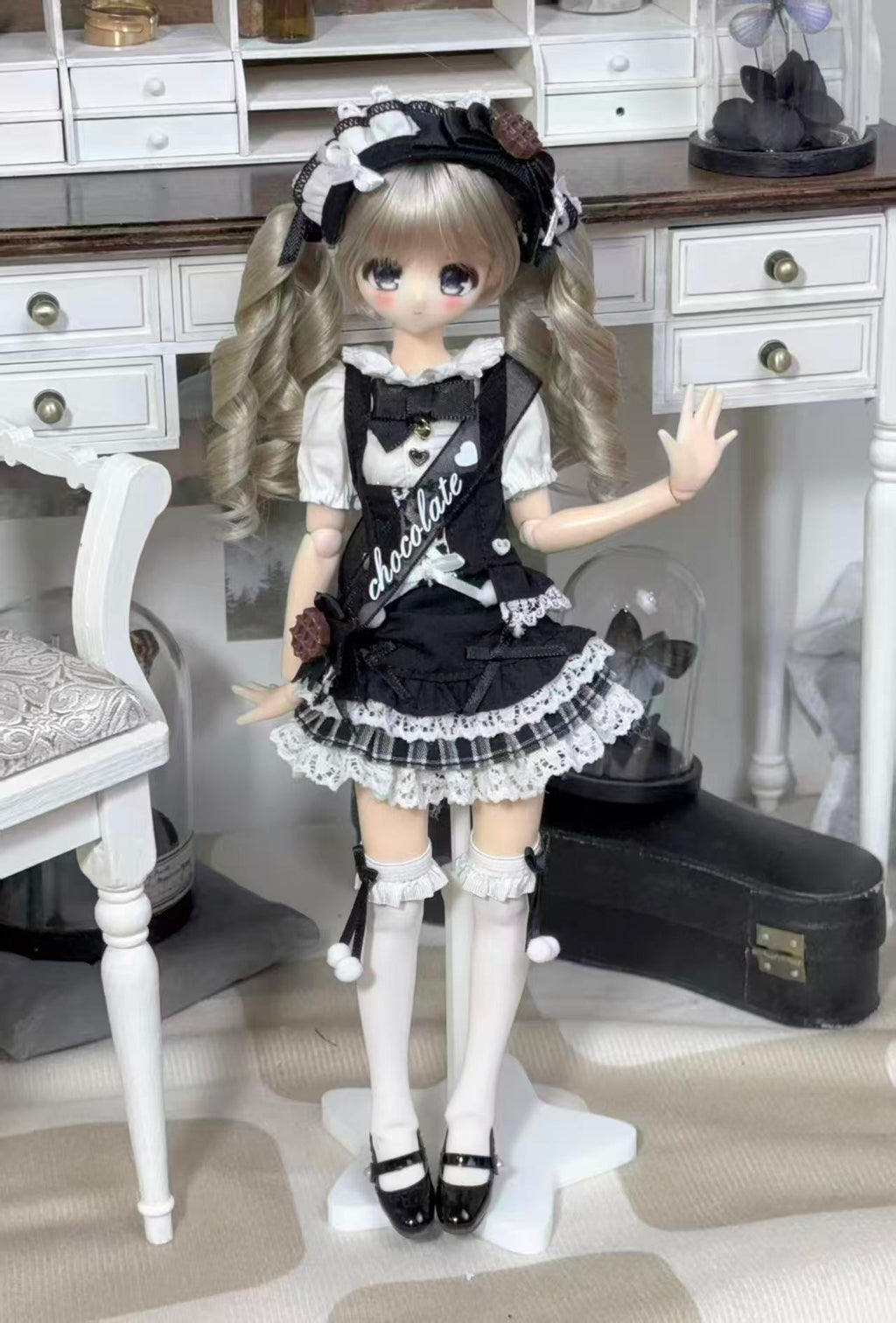 Antique Street Little Bear | Azone/ob22 Cute Lolita Special 6BJD Baby Clothes (Black)